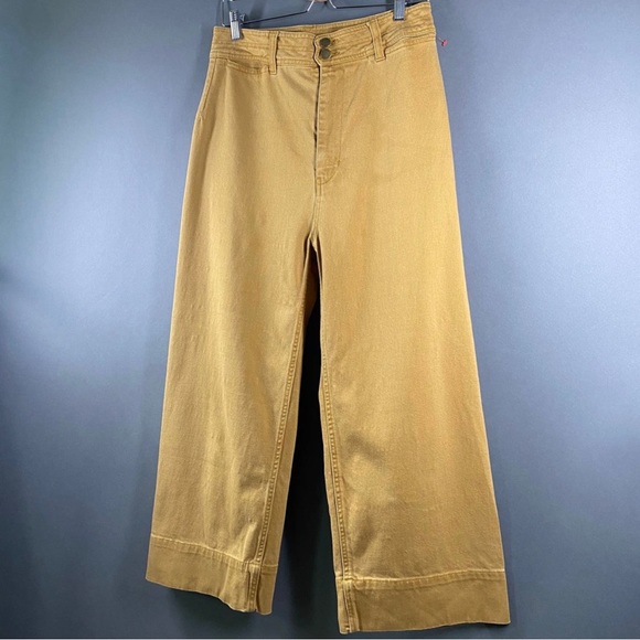 Apiece Apart Merida Wide-Leg Cropped Jeans in Caramel - Size 12 - Picture 6 of 7